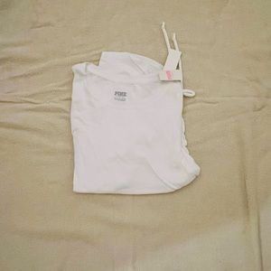 Victorias Secret White Scrunched T-Shirt